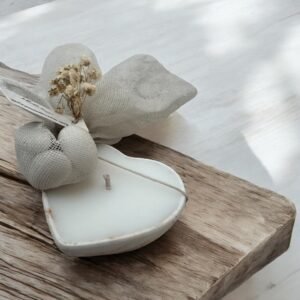 Μπομπονιέρα καρδιά κερί